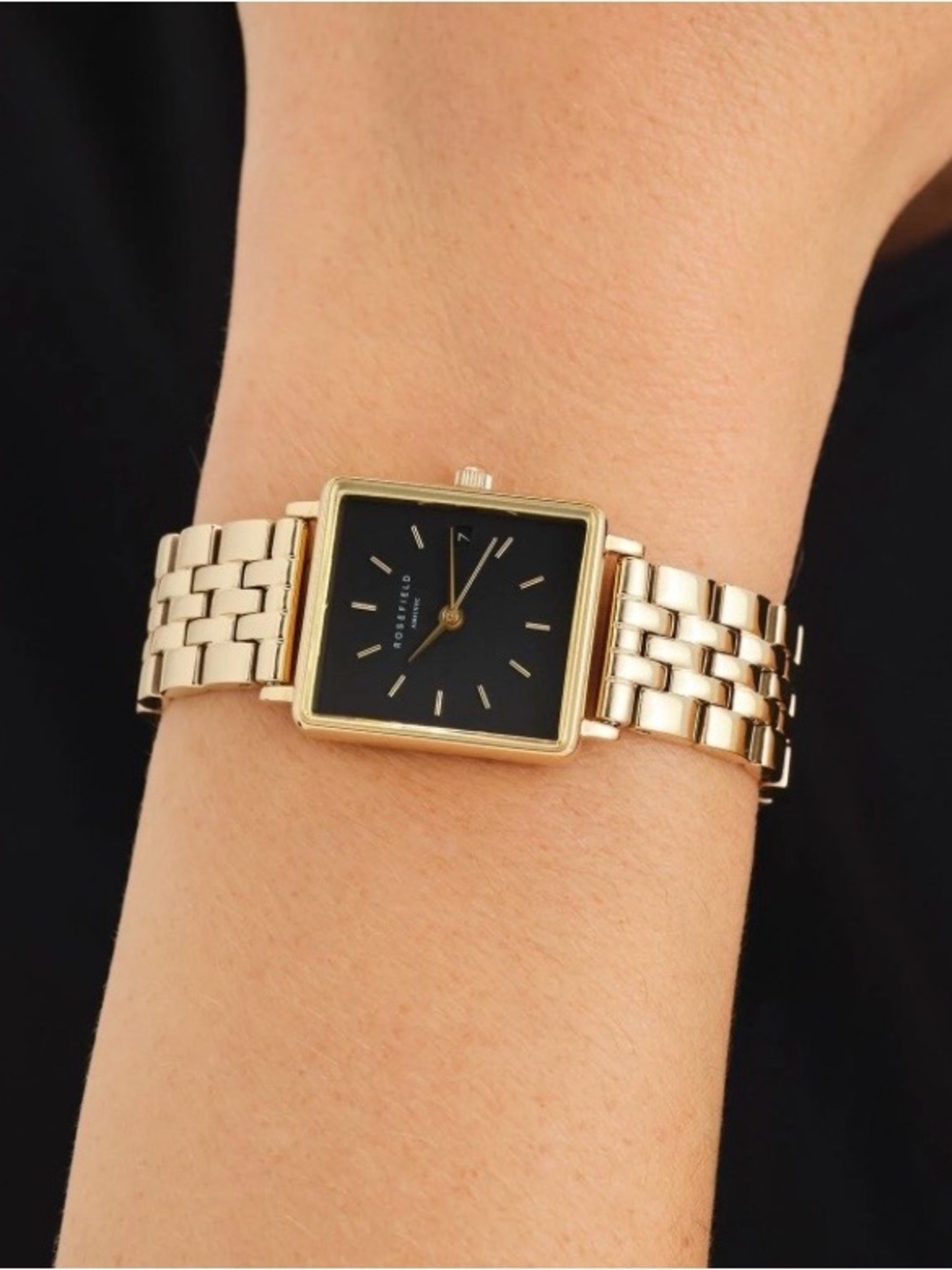 Rosefield Boxy XS Black Gold - Excellent Condition